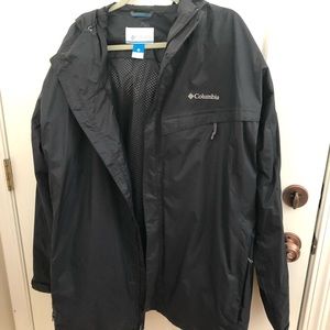 4XL black Columbia rain jacket